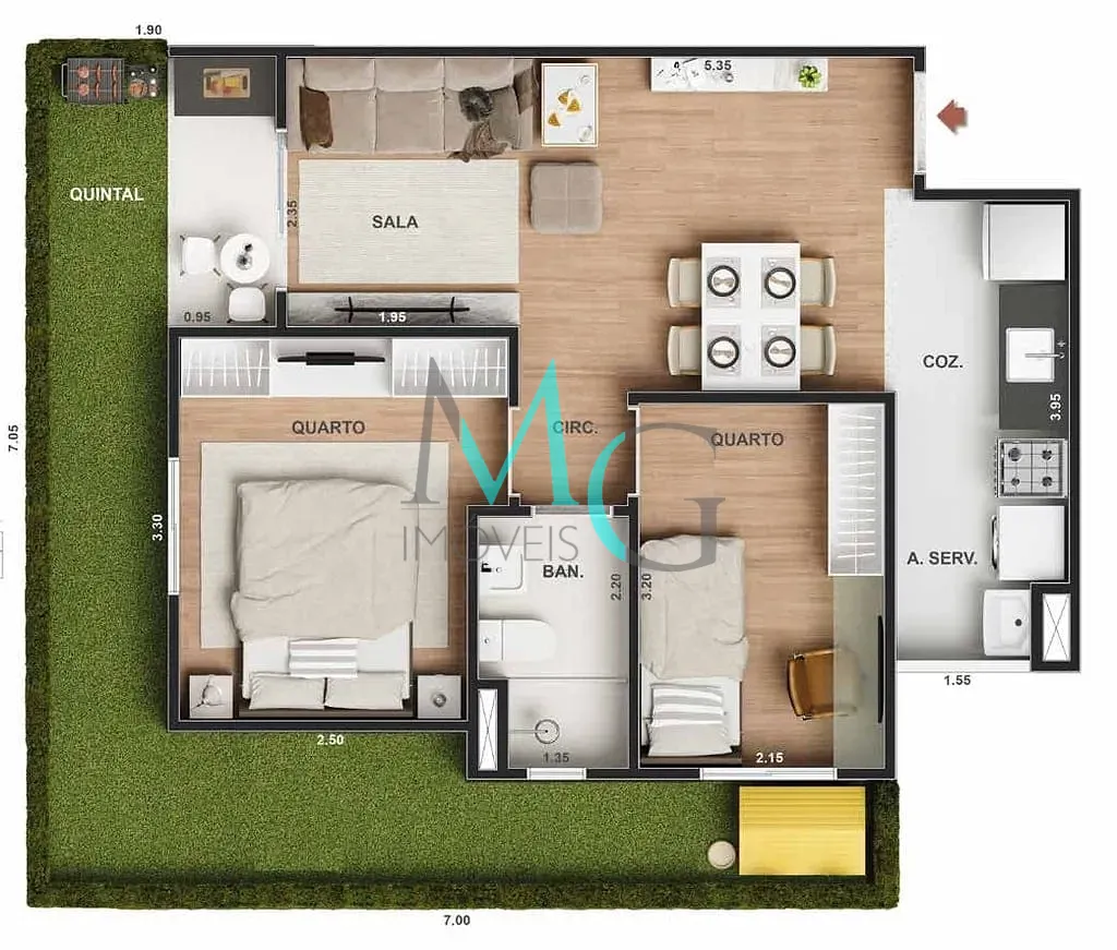 Apartamento, 1 quarto, 35 m² - Foto 26