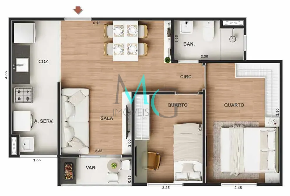 Apartamento, 1 quarto, 30 m² - Foto 21