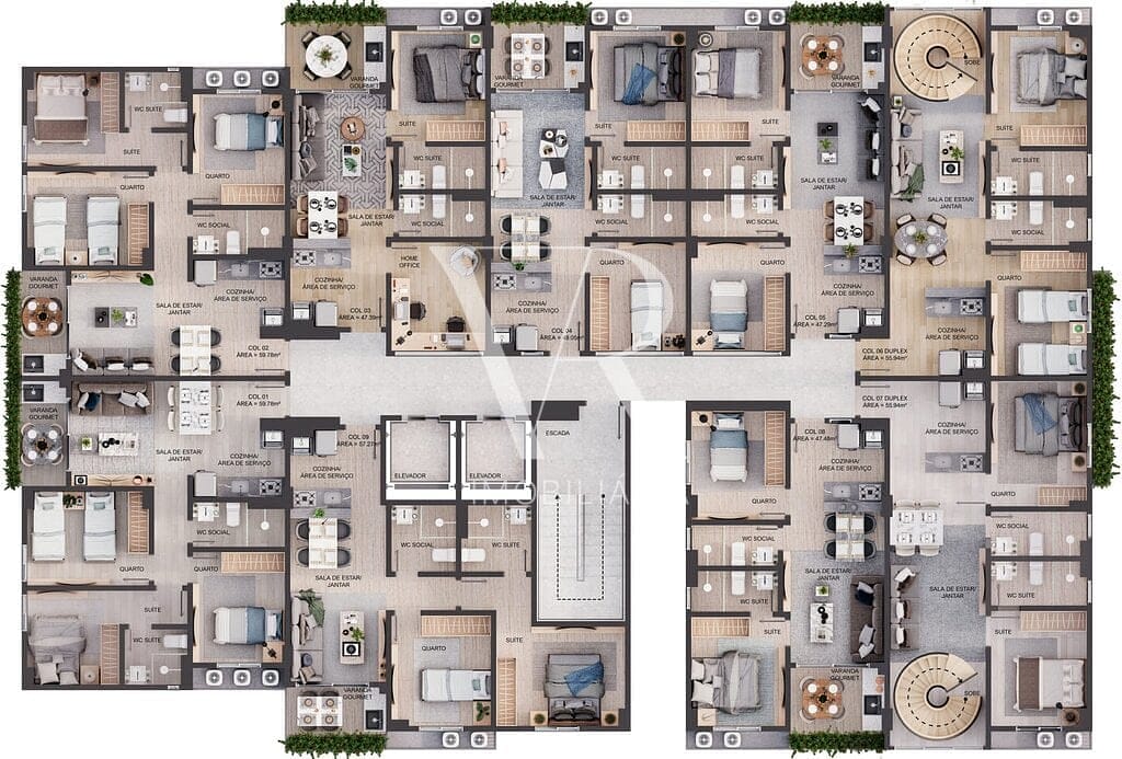 Apartamento à venda com 2 quartos, 58m² - Foto 25