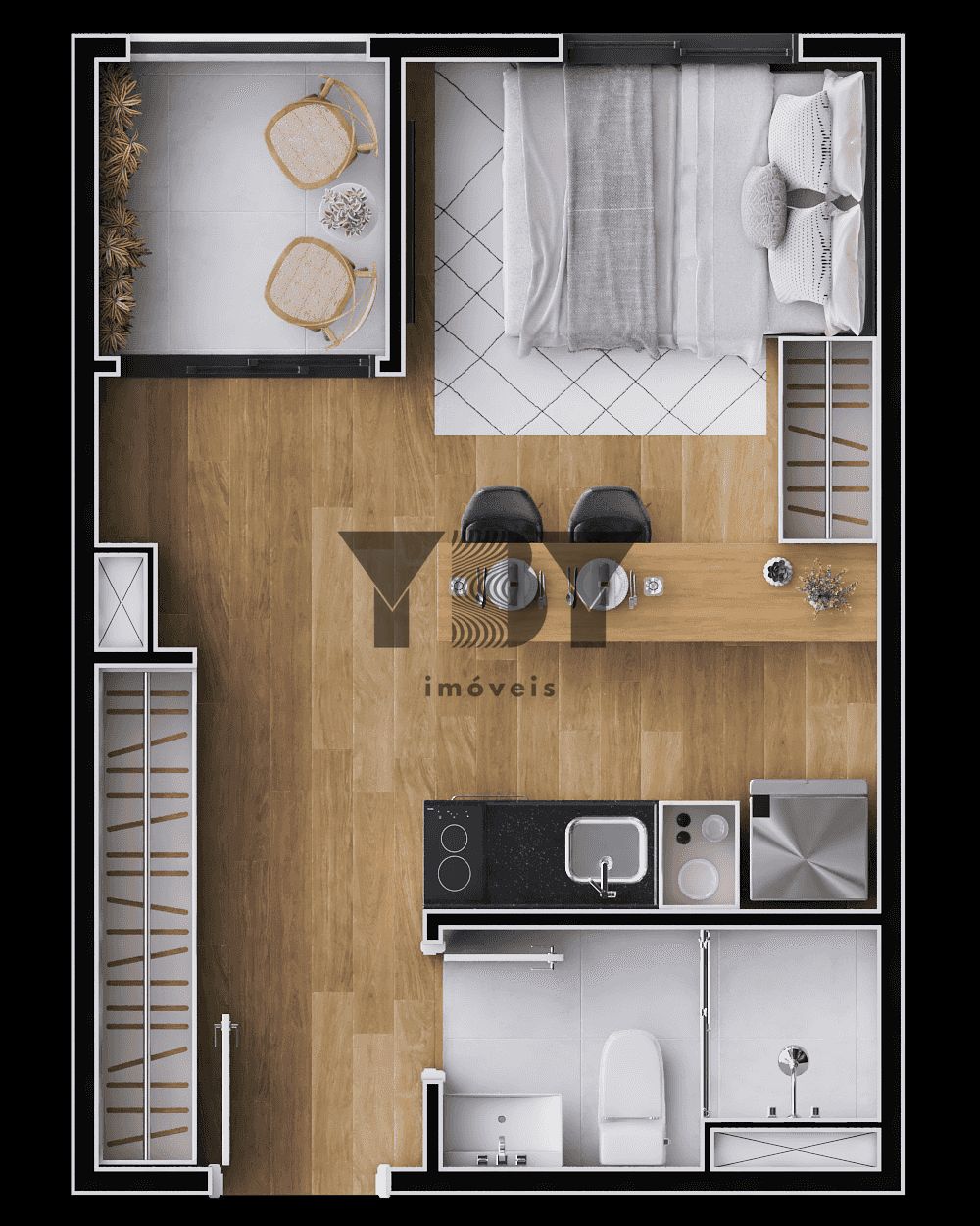 Apartamento à venda com 1 quarto, 39m² - Foto 39