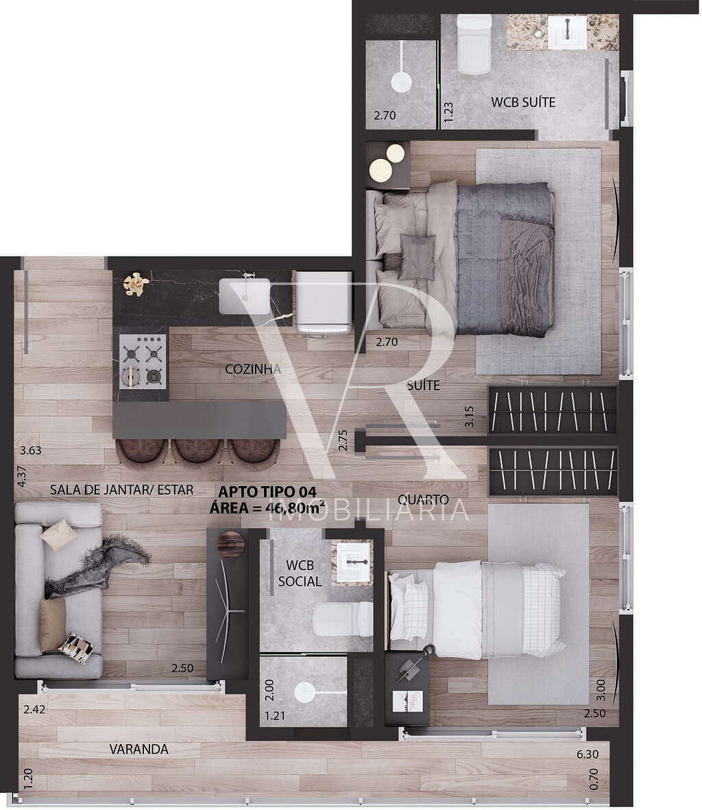 Apartamento à venda com 2 quartos, 46m² - Foto 44