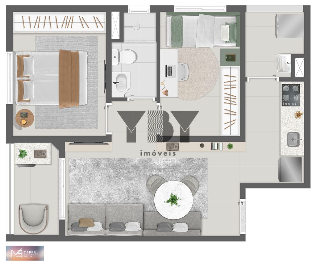 Apartamento, 2 quartos, 37 m² - Foto 27