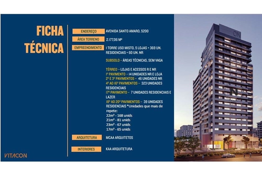 Studio à venda 1 Quarto 22.7M² Santo Amaro São Paulo - SP