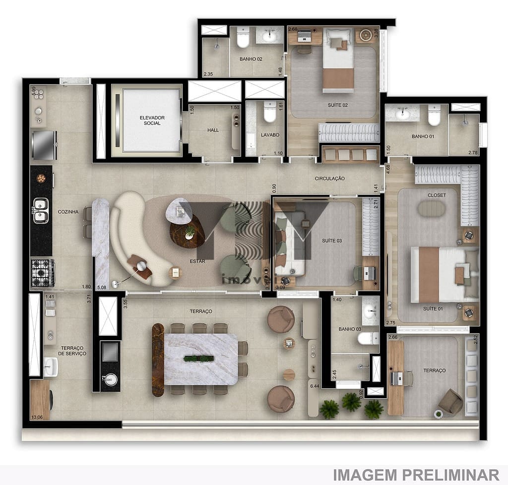 Apartamento, 2 quartos, 80 m² - Foto 41