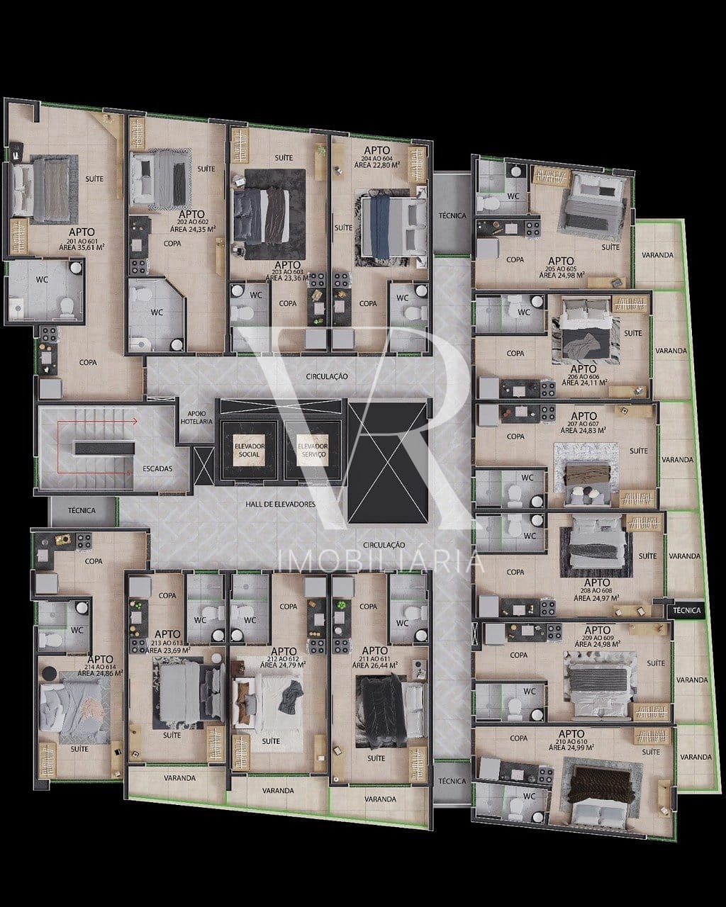 Apartamento à venda com 1 quarto, 35m² - Foto 13