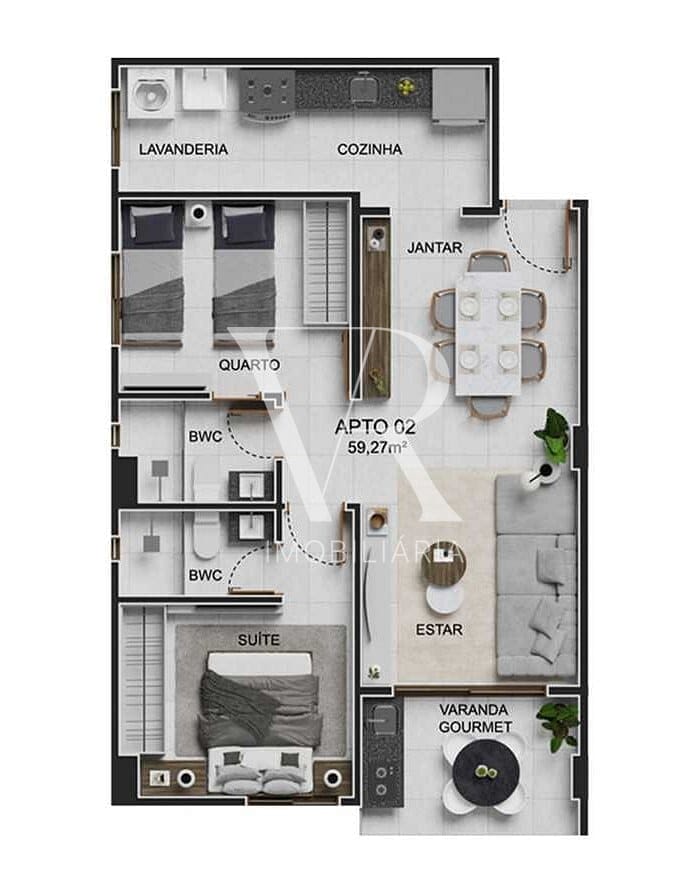 Apartamento à venda com 2 quartos, 60m² - Foto 17