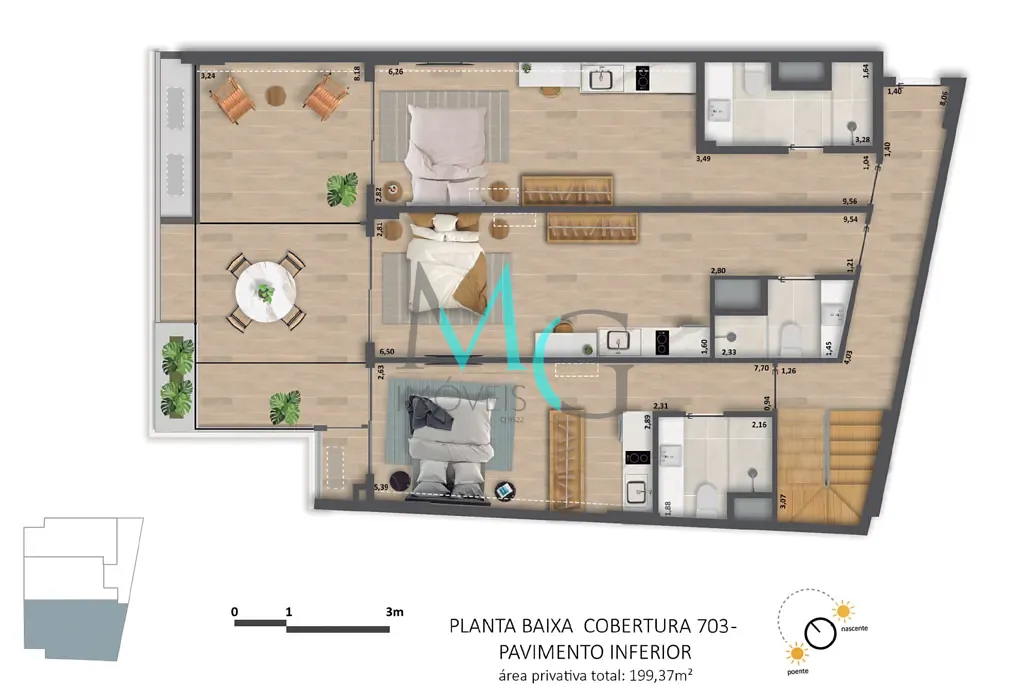 Cobertura, 3 quartos, 199 m² - Foto 27