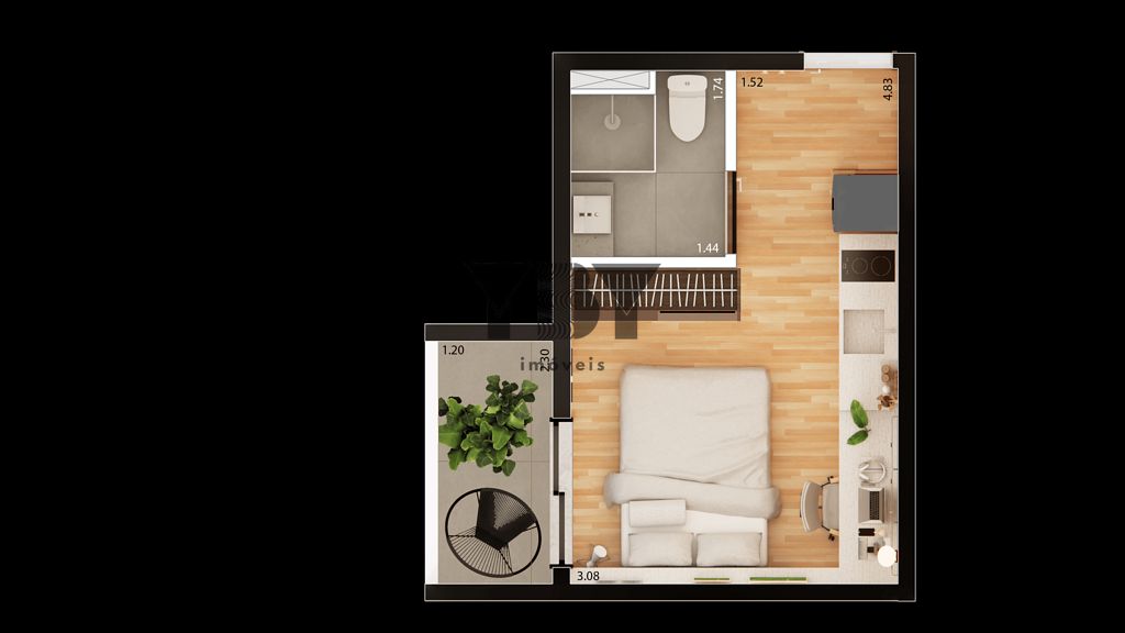 Apartamento, 1 quarto, 24 m² - Foto 18