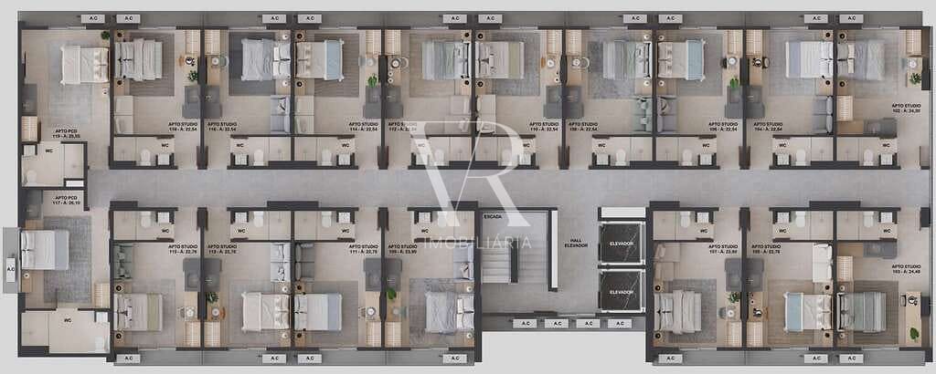 Apartamento à venda com 1 quarto, 34m² - Foto 12