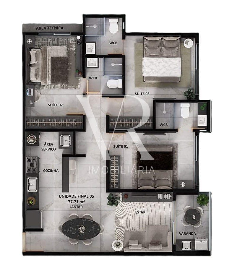 Apartamento à venda com 3 quartos, 77m² - Foto 32