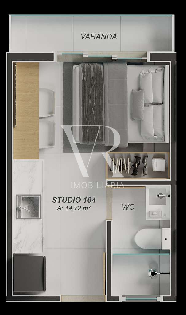 Apartamento à venda com 1 quarto, 36m² - Foto 8