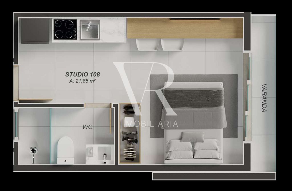 Apartamento à venda com 1 quarto, 36m² - Foto 12
