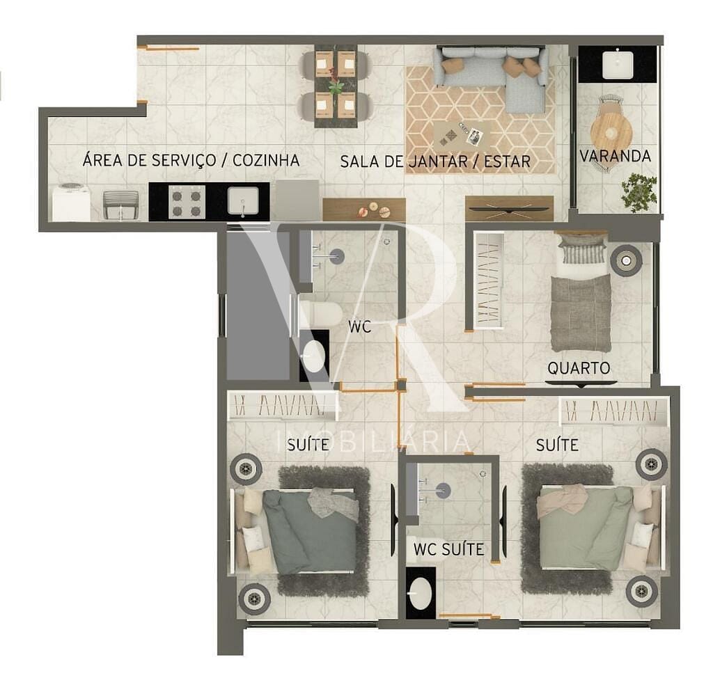 Apartamento à venda com 3 quartos, 64m² - Foto 19