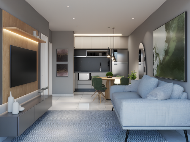 Apartamento 1 quarto e 1 banheiro, à venda, no bairro Bessa em João Pessoa