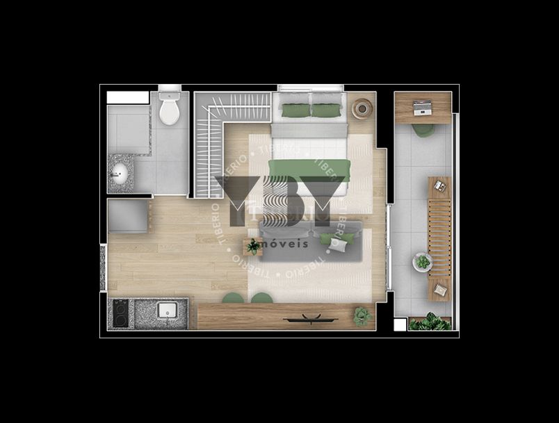 Apartamento, 1 quarto, 30 m² - Foto 46