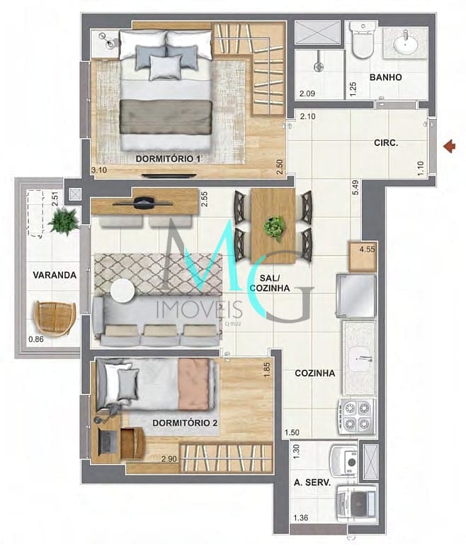 Apartamento, 3 quartos, 92 m² - Foto 23