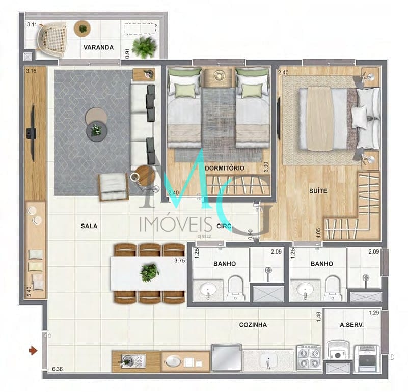 Apartamento, 3 quartos, 76 m² - Foto 25