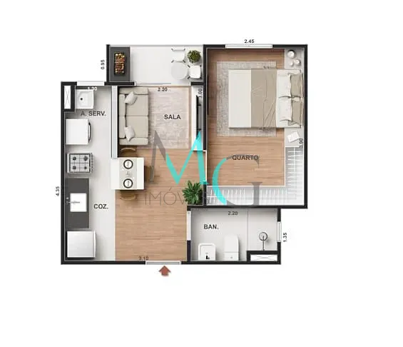 Apartamento, 2 quartos, 54 m² - Foto 14