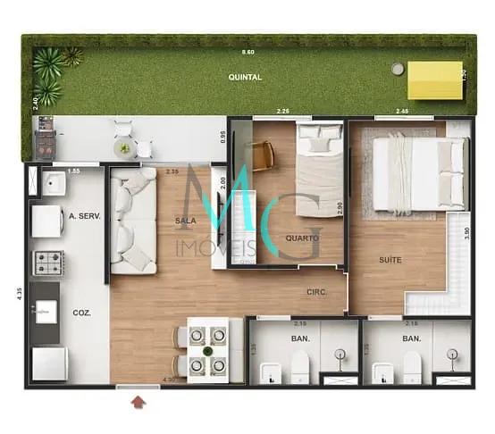 Apartamento, 2 quartos, 54 m² - Foto 21