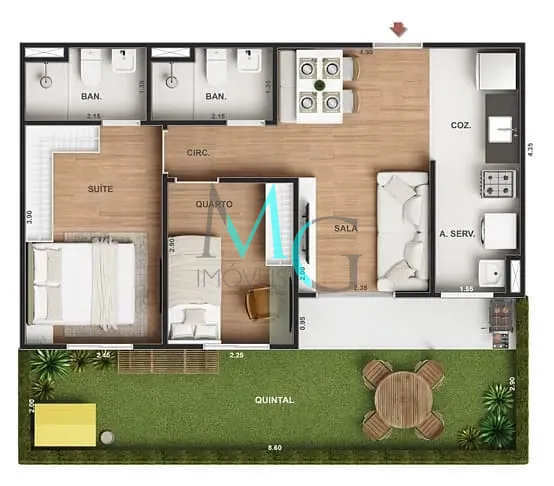 Apartamento, 2 quartos, 54 m² - Foto 22