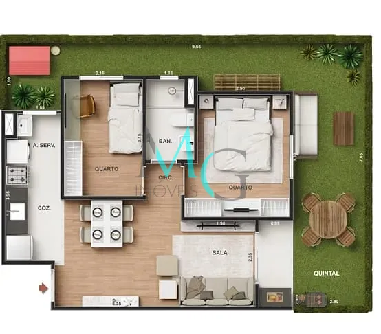 Apartamento, 1 quarto, 53 m² - Foto 23