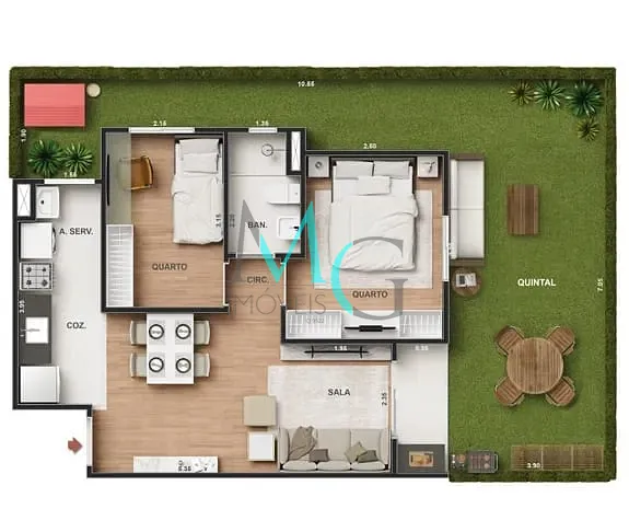 Apartamento, 1 quarto, 53 m² - Foto 26