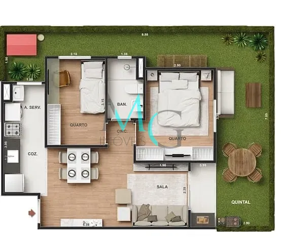 Apartamento, 1 quarto, 30 m² - Foto 23