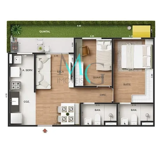 Apartamento, 2 quartos, 42 m² - Foto 20