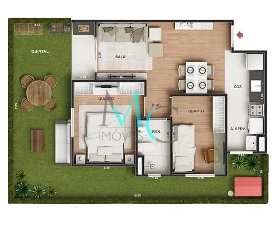 Apartamento, 2 quartos, 42 m² - Foto 24