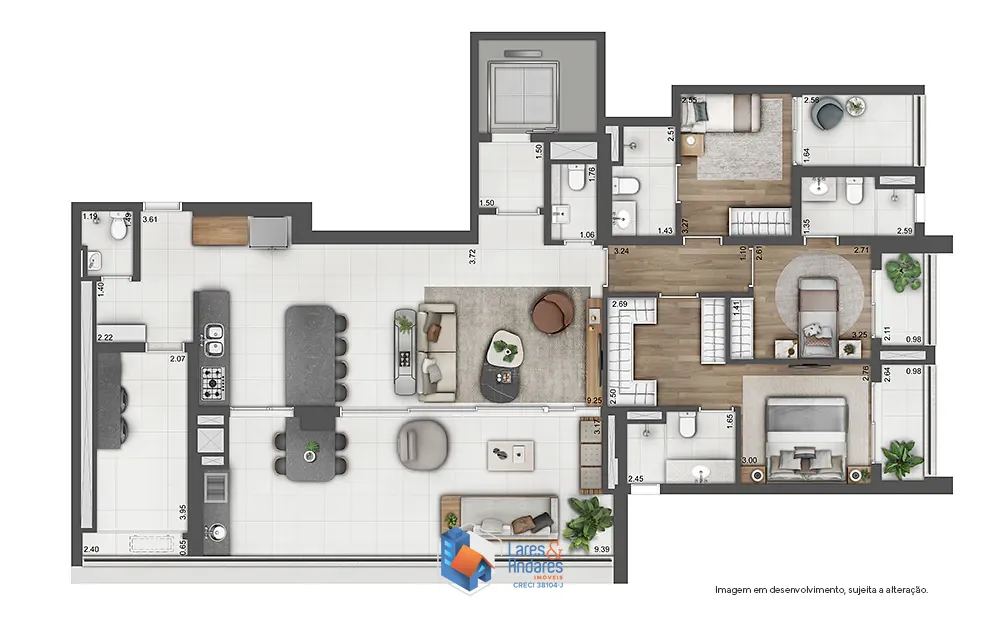 Apartamento, 4 quartos, 202 m² - Foto 19