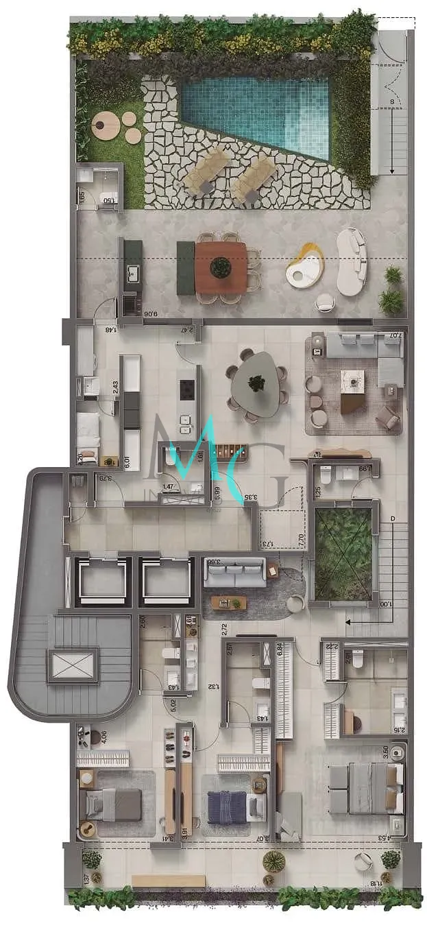 Cobertura, 4 quartos, 323 m² - Foto 21