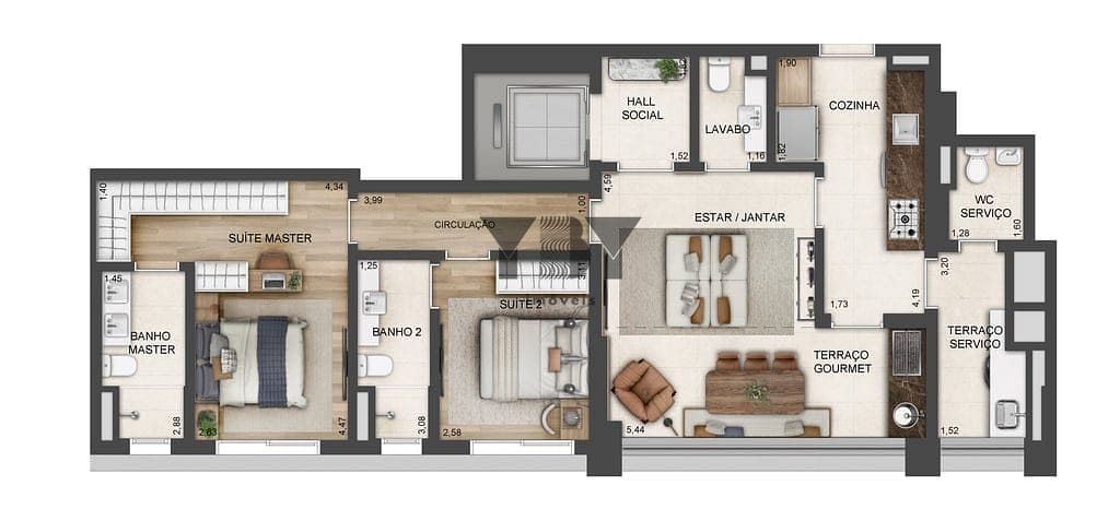 Apartamento, 3 quartos, 133 m² - Foto 22