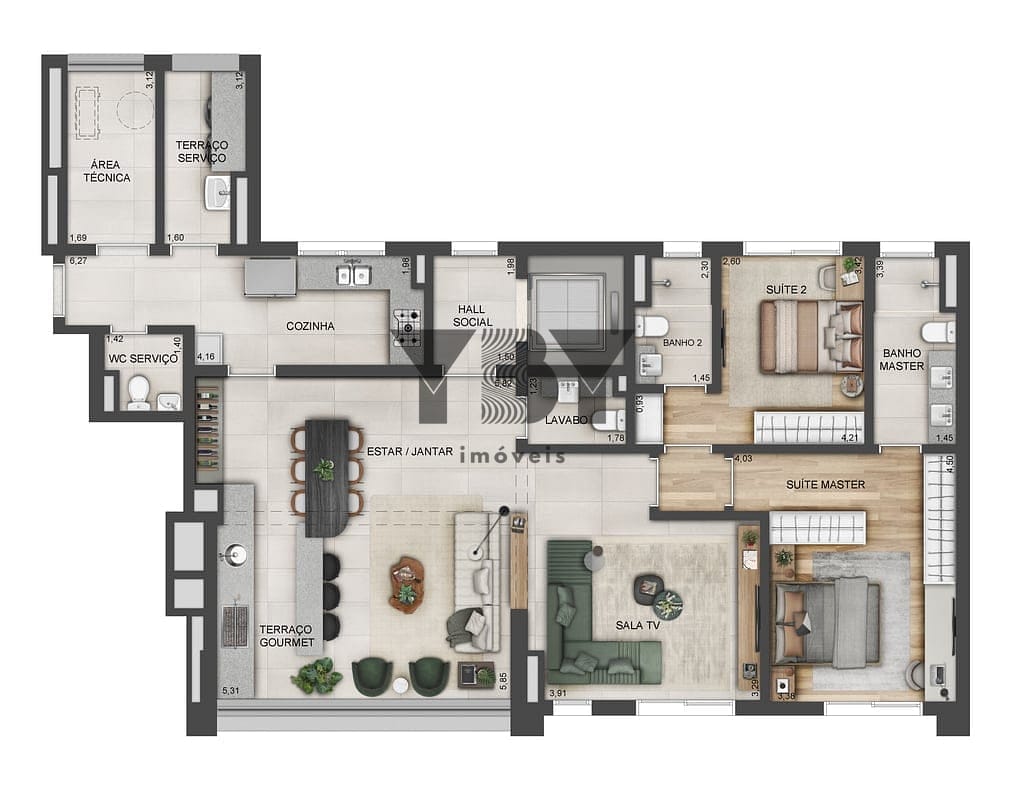 Apartamento, 3 quartos, 133 m² - Foto 24