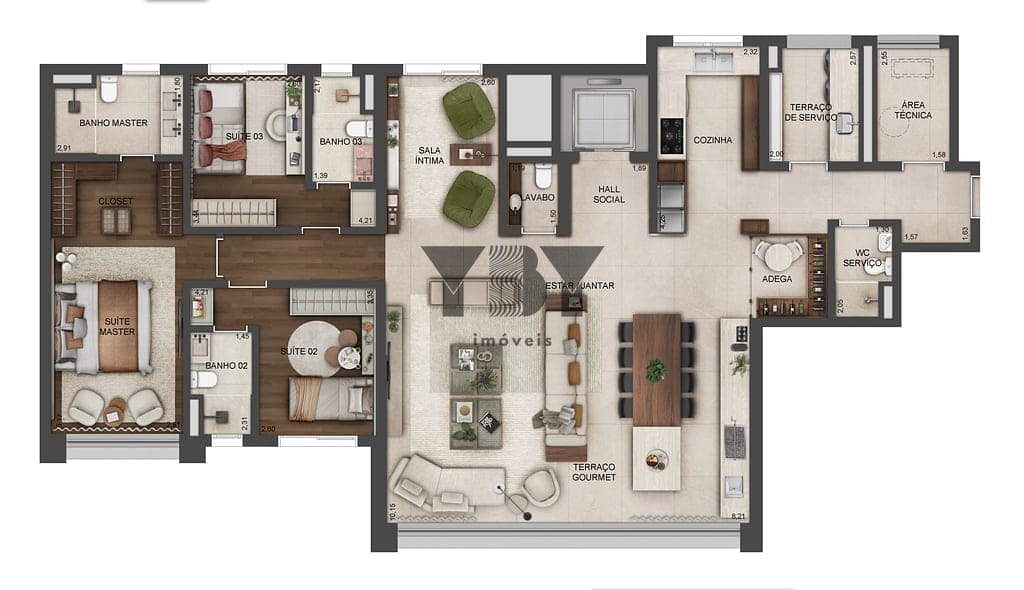 Apartamento, 3 quartos, 133 m² - Foto 28