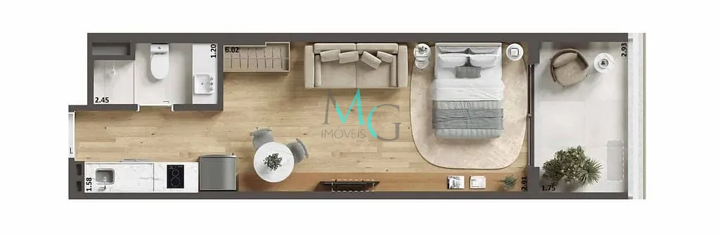 Apartamento, 1 quarto, 38 m² - Foto 15