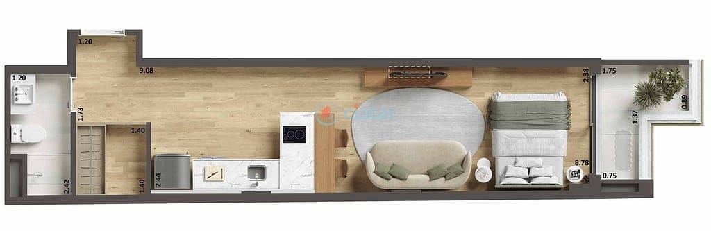Apartamento à venda com 1 quarto, 39m² - Foto 18