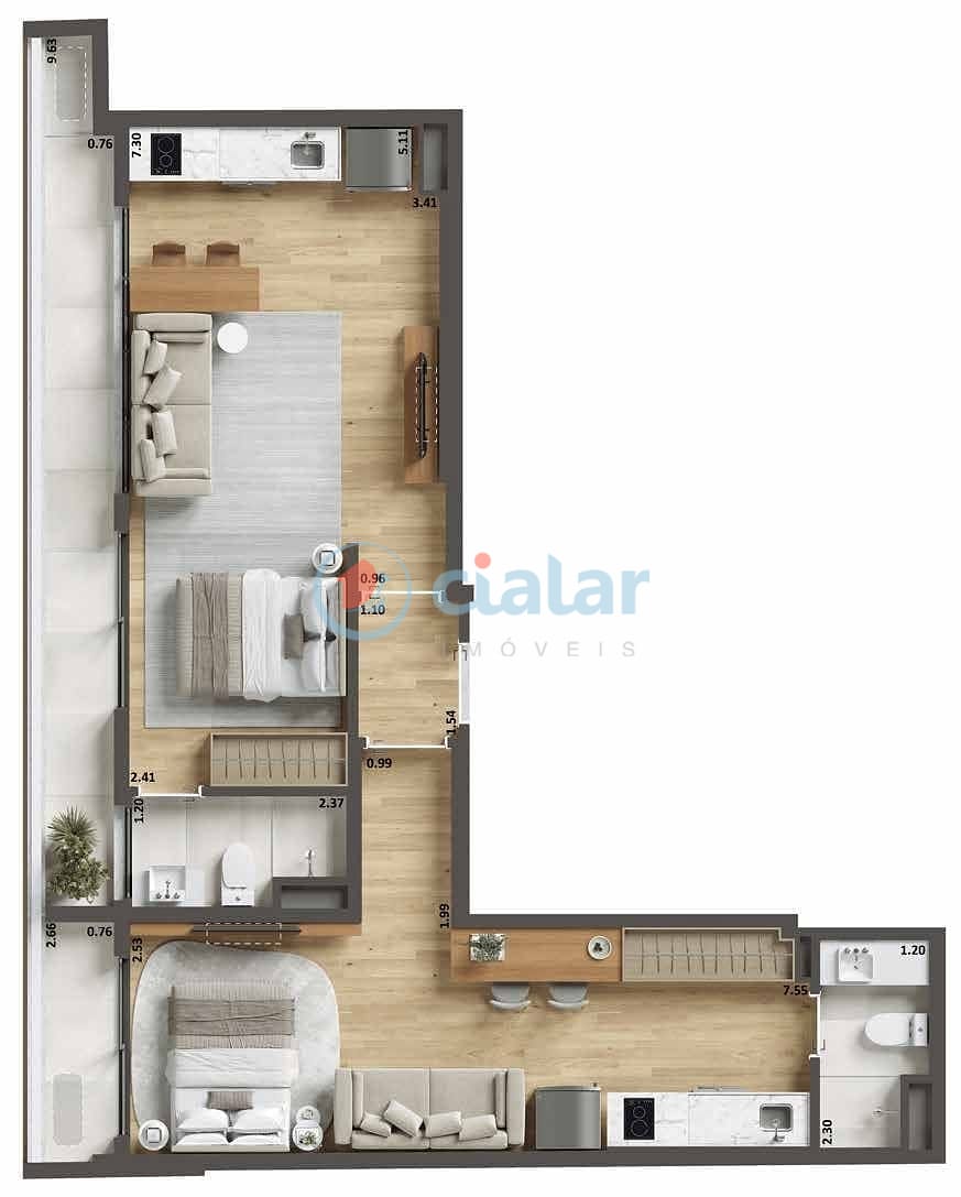 Apartamento à venda com 1 quarto, 39m² - Foto 23
