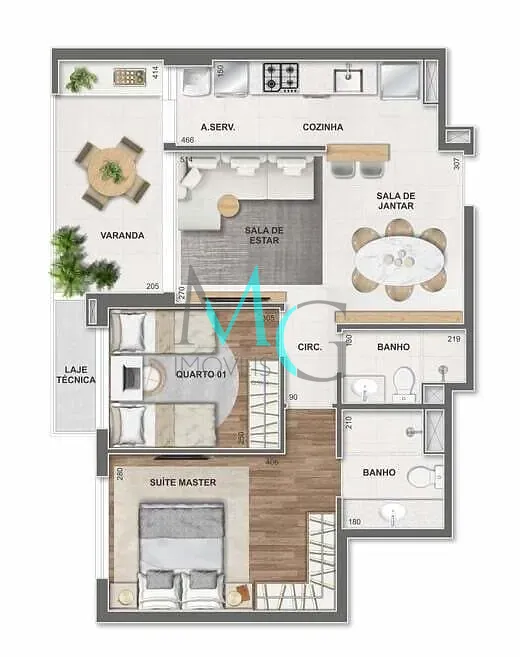 Cobertura, 3 quartos, 135 m² - Foto 64