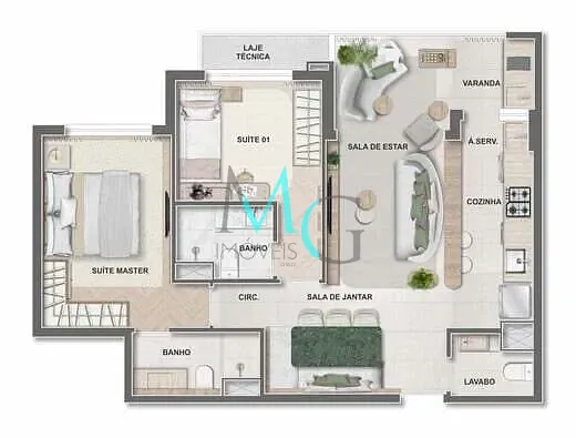 Cobertura, 3 quartos, 135 m² - Foto 66