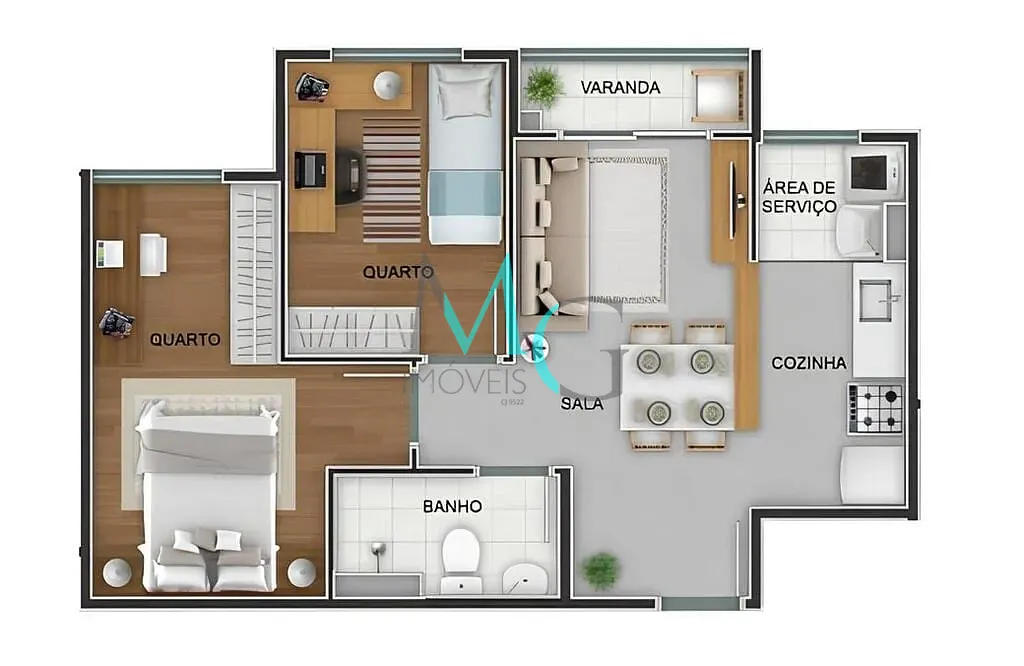 Apartamento, 2 quartos, 46 m² - Foto 51