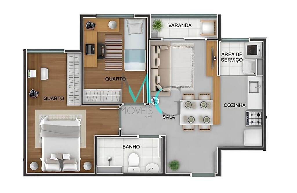 Apartamento, 2 quartos, 52 m² - Foto 51