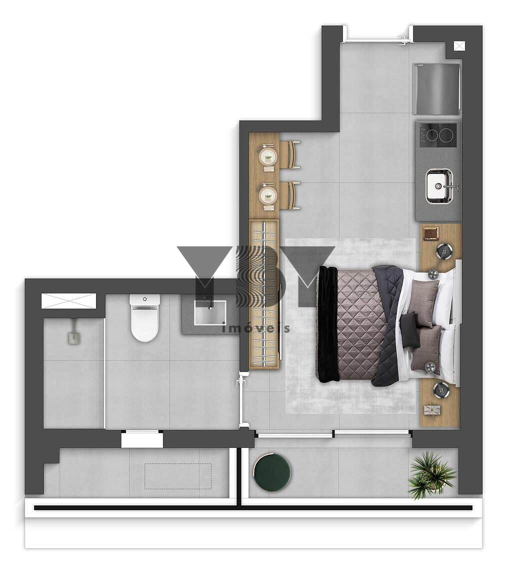 Apartamento, 1 quarto, 27 m² - Foto 10