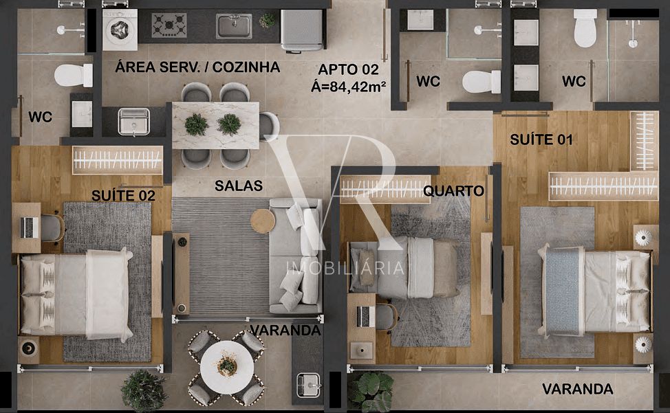 Apartamento à venda com 3 quartos, 89m² - Foto 44