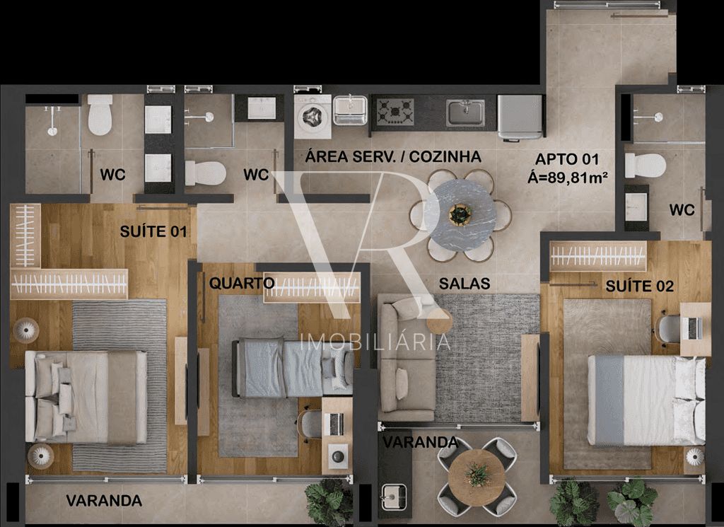 Apartamento à venda com 3 quartos, 89m² - Foto 45