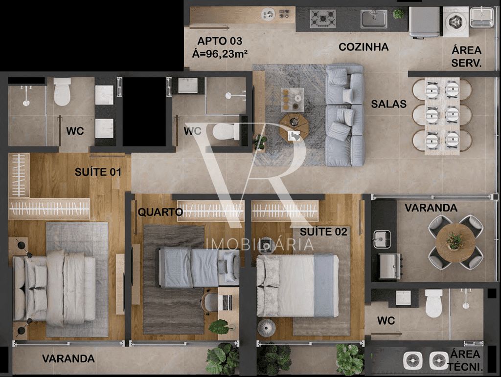 Apartamento à venda com 3 quartos, 89m² - Foto 46
