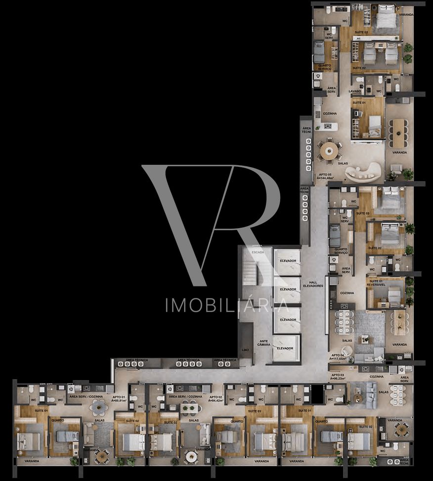Apartamento à venda com 3 quartos, 117m² - Foto 42