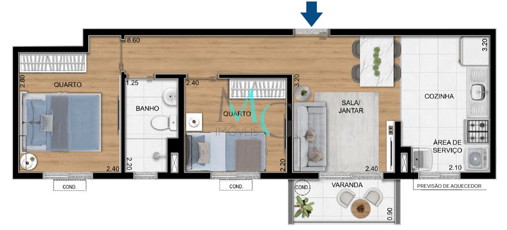 Apartamento, 2 quartos, 40 m² - Foto 17