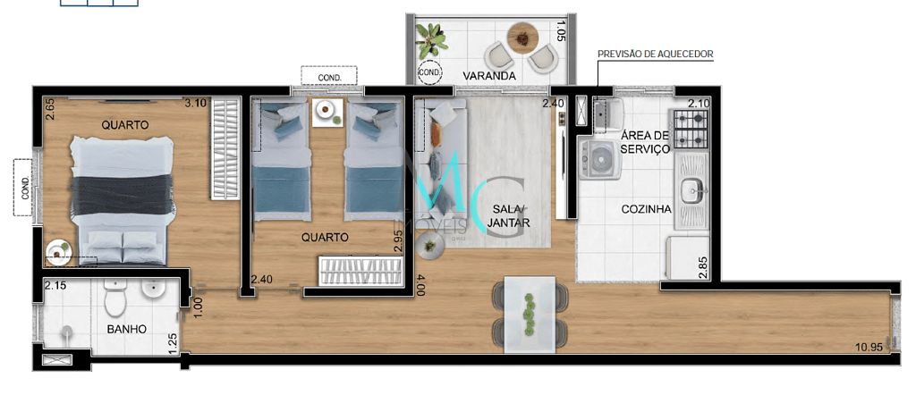 Apartamento, 2 quartos, 40 m² - Foto 23