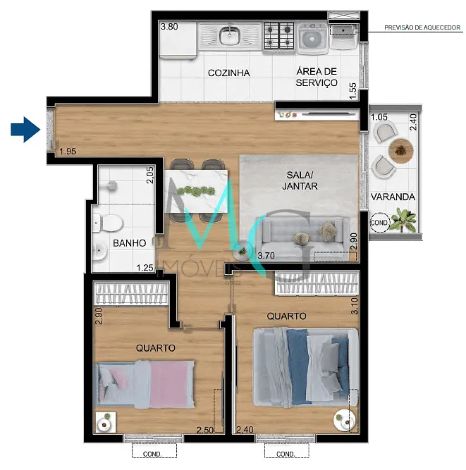 Apartamento, 2 quartos, 40 m² - Foto 20