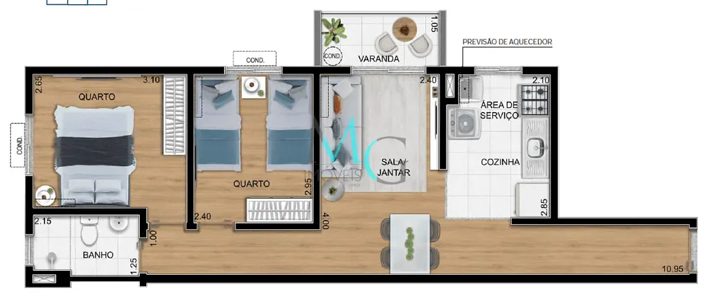 Apartamento, 2 quartos, 40 m² - Foto 23